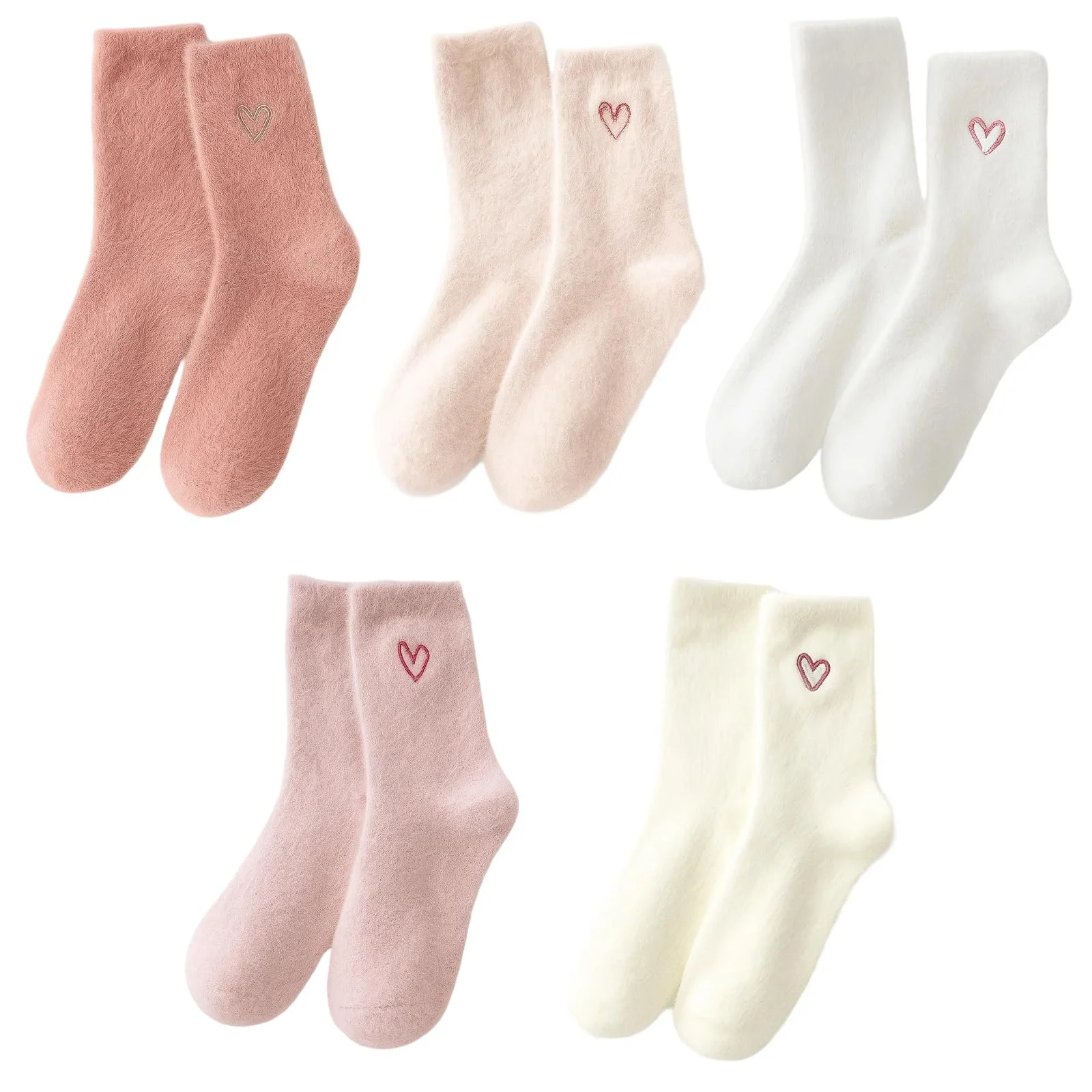 Жіночі теплі шкарпетки, 5 пар товстих шкарпеток для ліжка, розміри 36-42, фото №1