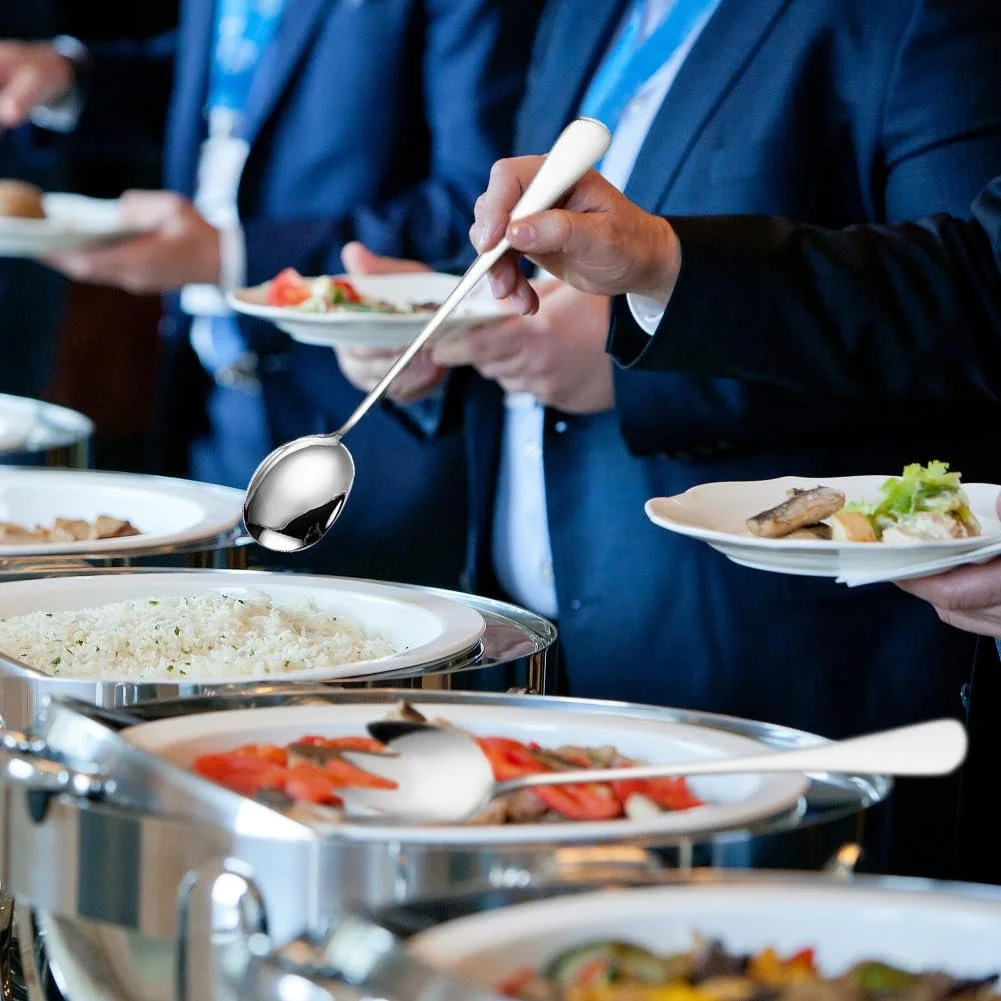 Ложка для сервірування велика з нержавіючої сталі 3 шт., фото №4