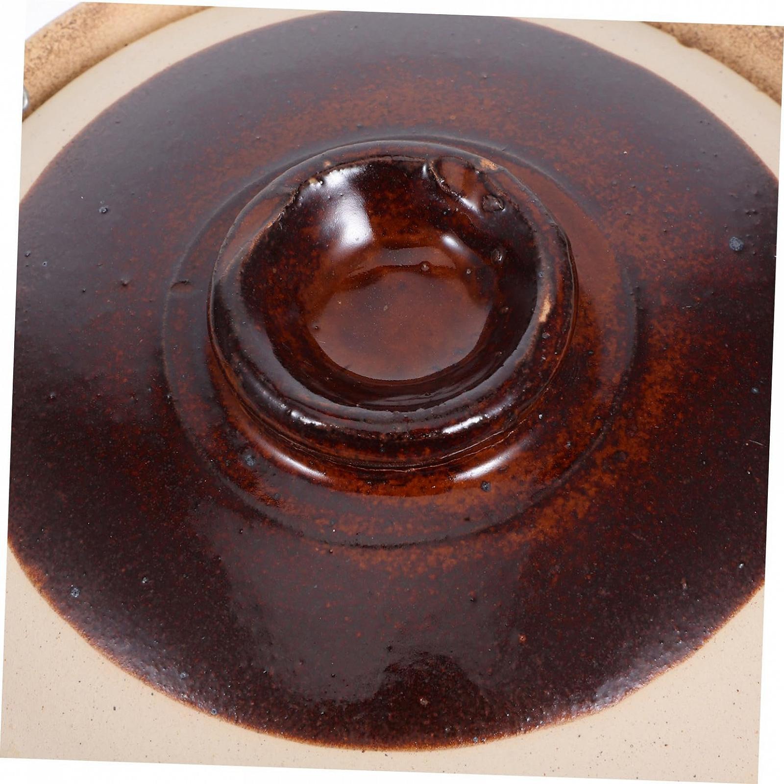 Глиняный горшок ABOOFAN Китайский с крышкой Термостойкий Равномерное распределение тепла, фото №9