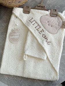 Махровий рушник-куточок для малюка та мочалка - Фото 1