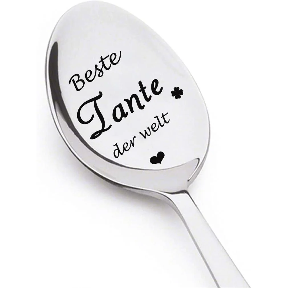 Ложка Столова з нержавіючої сталі з гравіюванням Найкраща Тітка, фото №1 Ложка Столова з нержавіючої сталі з гравіюванням Найкраща Тітка, фото №1