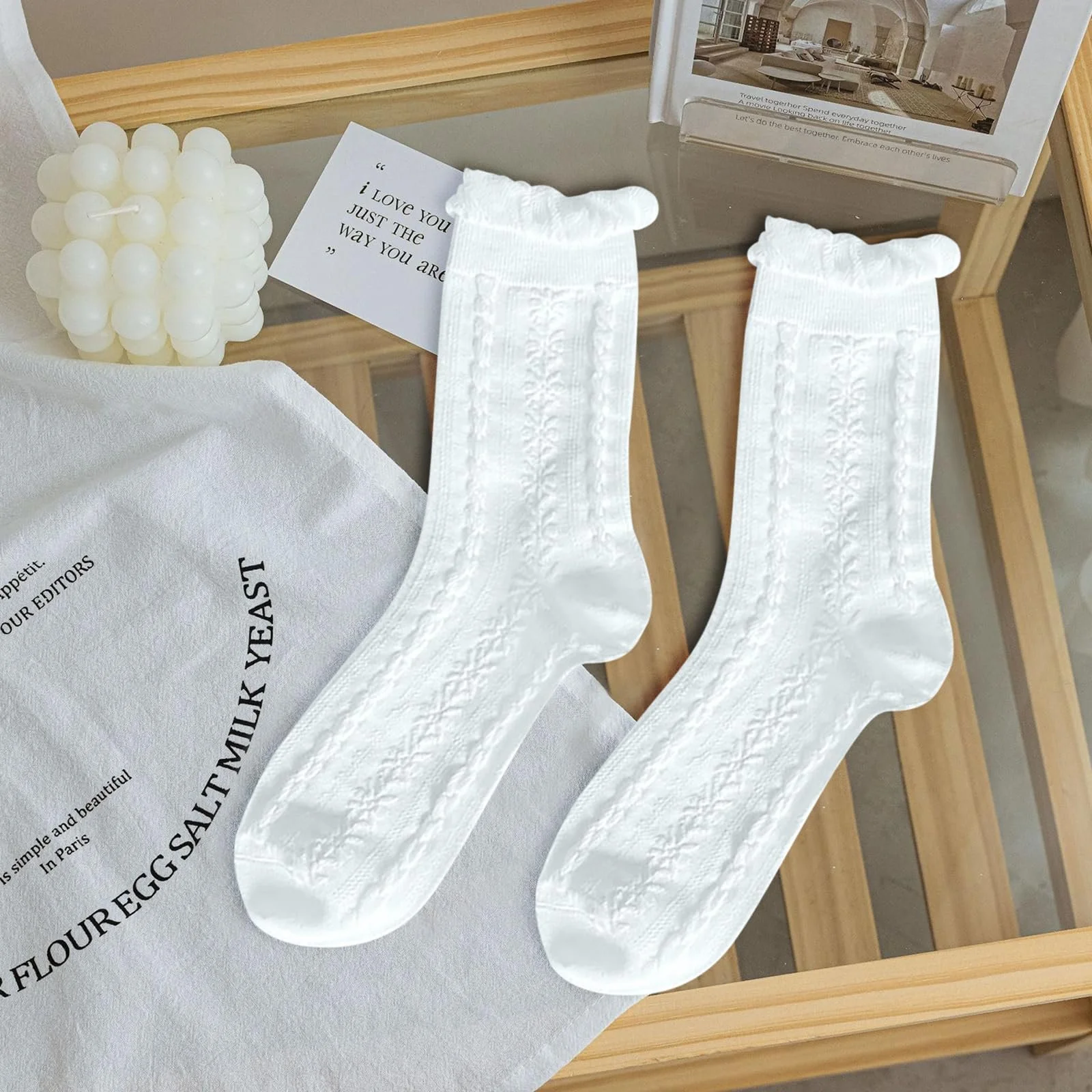 Шкарпетки з рюшами Білі, фото №6 Шкарпетки з рюшами Білі, фото №6