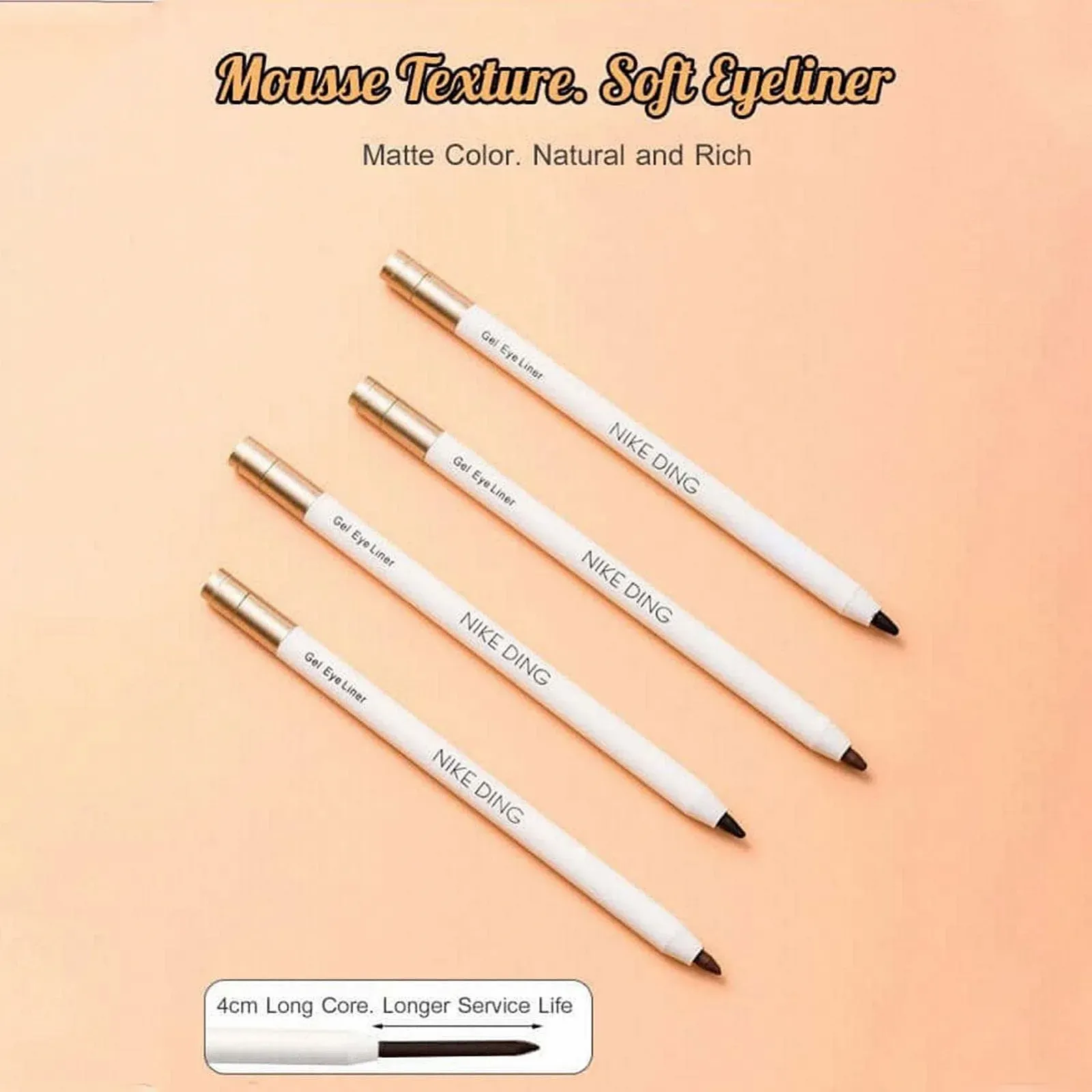 Гелевий Підводка для очей Teksome водостійка, фото №3