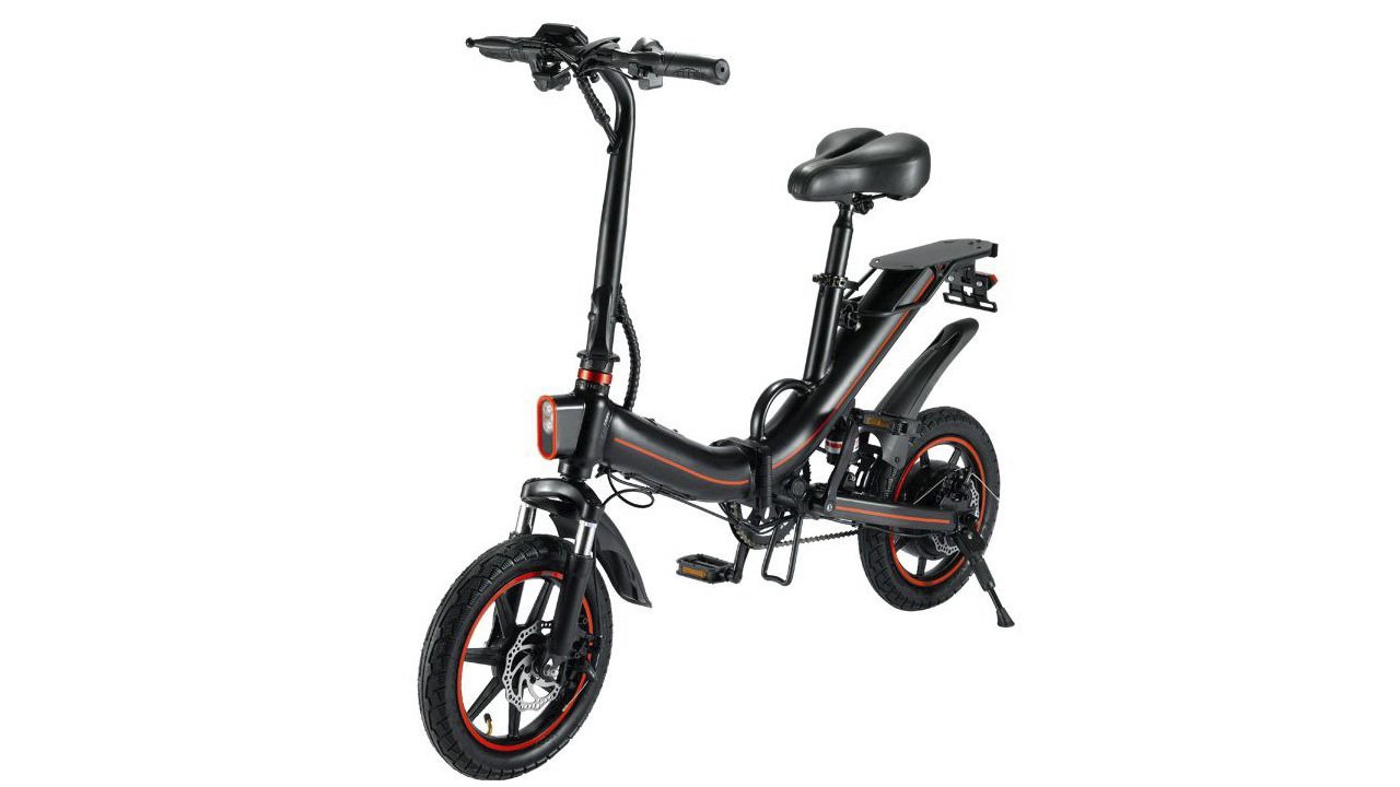 Складаний міський електровелосипед OUXI V5, 400Вт, 14”, макс. швидкість 25 км/год, запас ходу 70 км, чорний, фото №2