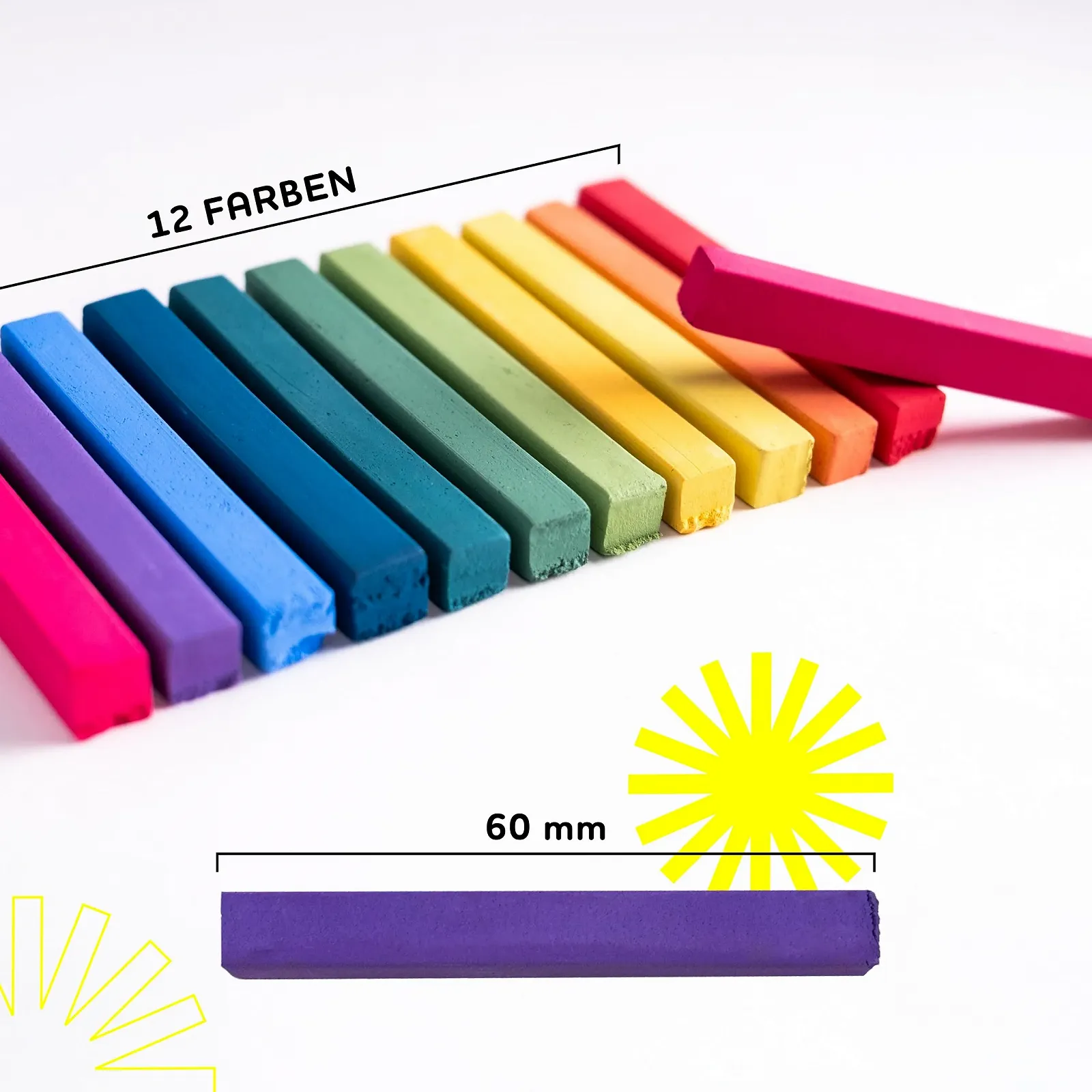 Набір крейди для волосся B&T Vibrant, 12 кольорів, проста у використанні, змивається, тимчасова фарба для волосся, фото №3 Набір крейди для волосся B&T Vibrant, 12 кольорів, проста у використанні, змивається, тимчасова фарба для волосся, фото №3