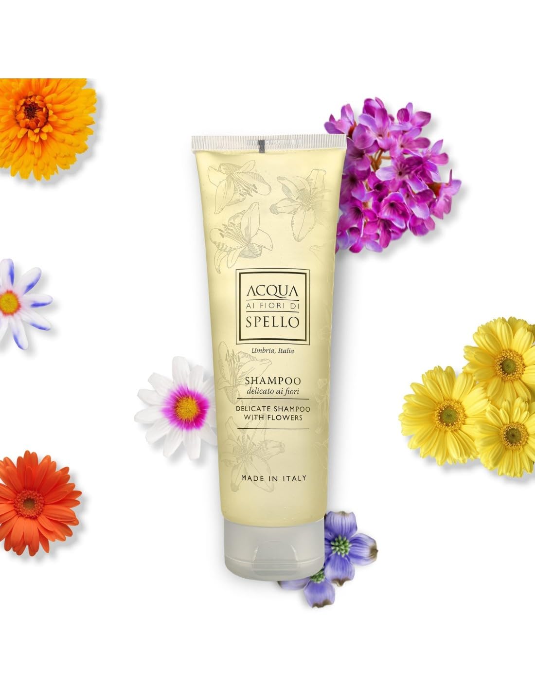 Шампунь Acqua ai Fiori di Spello Gentle з квітами 200 мл, фото №1