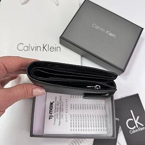 Кожаный мужской портмоне на магните CK кошелек в упаковке synthetic.ua - Фото 1
