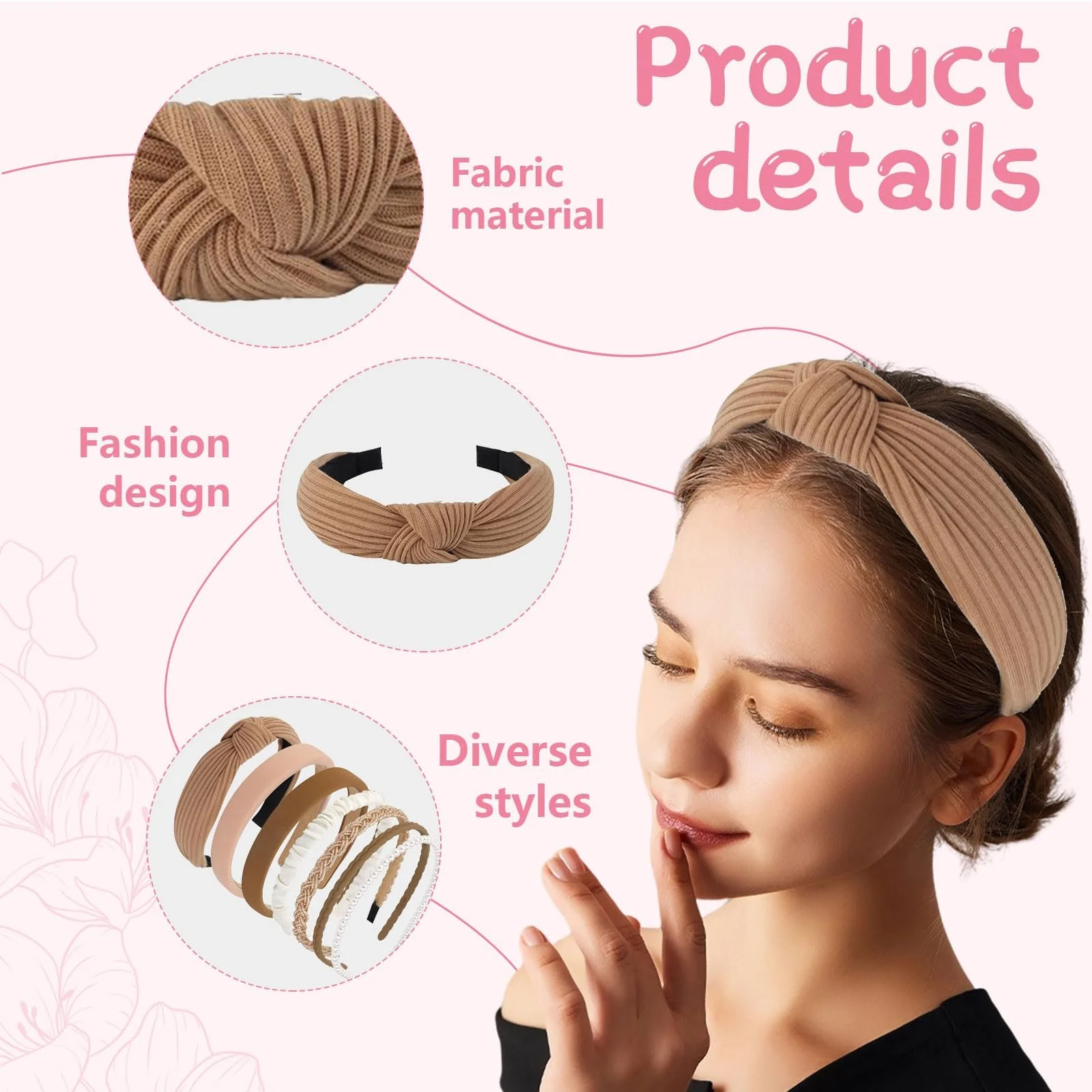 Набір жіночих обручів на голову, фото №3