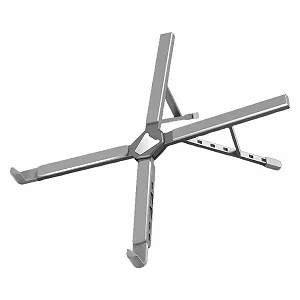 Подставка для ноутбука алюминиевая регулируемая эргономичная с охлаждением настольная с адаптером USB-TypeC PD100W - Фото 1