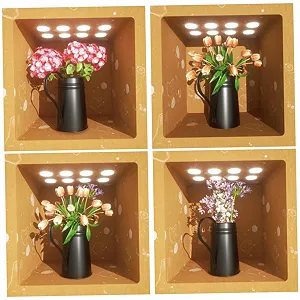 Наклейки на стіну 3D квіткові вази самоклеючі 4 шт - Фото 1