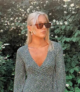 Сонцезахисні окуляри Квадратні Класичні в стилі ретро b behover Червоний - Фото 1