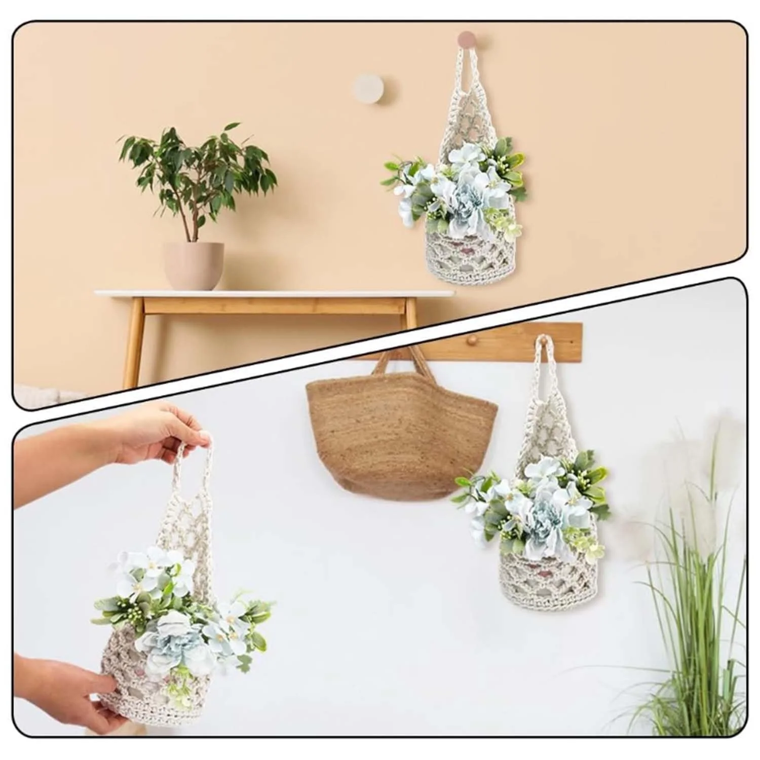 Підвісні кошики Макраме 3 шт., фото №6 Підвісні кошики Макраме 3 шт., фото №6