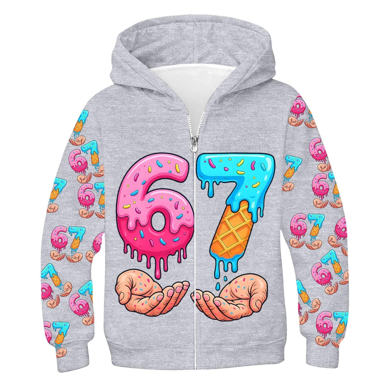 Толстовка з капюшоном для хлопчиків і дівчаток з принтом, фото №2