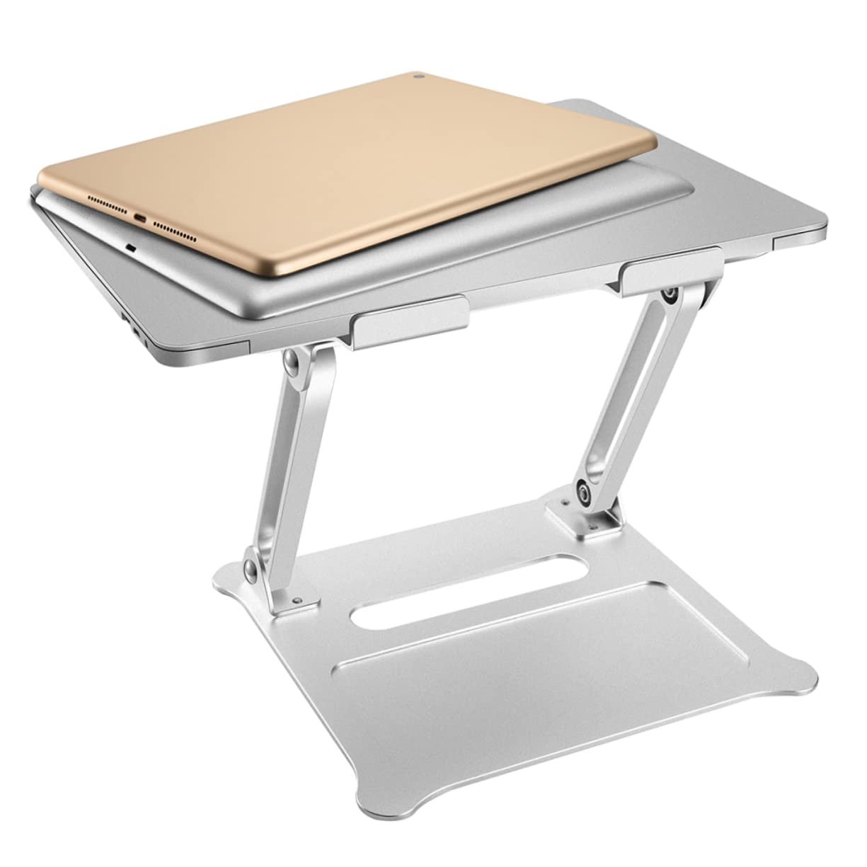 Подставка для ноутбука алюминиевая Серебристая, фото №9