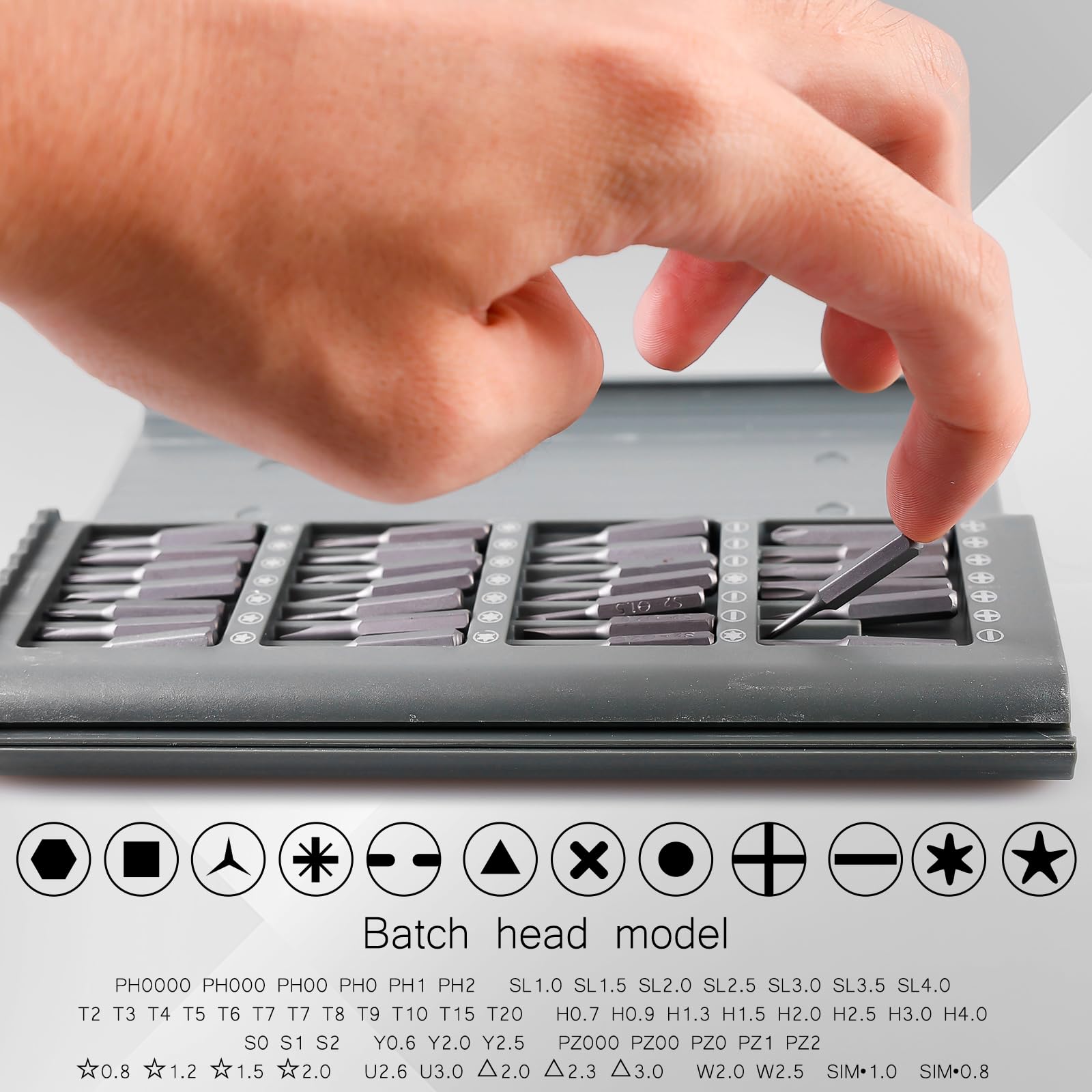 Набор Отверток Высокоточный мини-набор 56 в 1, фото №5