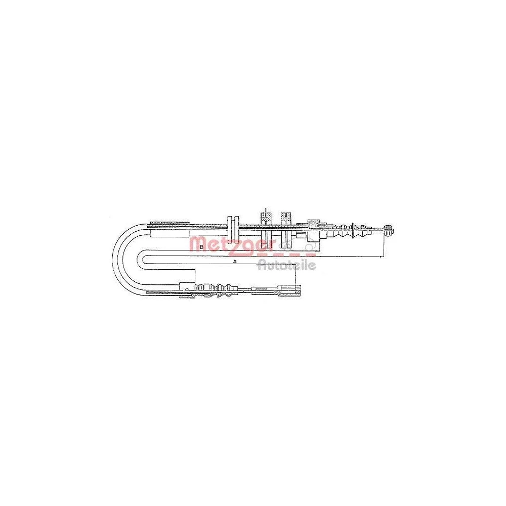 Трос стояночного тормоза METZGER 10.4091 для AUDI VAG задний левый, фото №1 Трос стояночного тормоза METZGER 10.4091 для AUDI VAG задний левый, фото №1