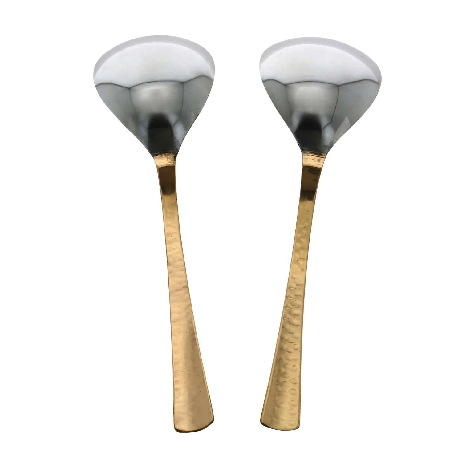 Ложка для сервірування рису Zap Impex Original Indian кована, 21 см, з нержавіючої сталі з мідним оздобленням, набір з 2 штук, фото №2