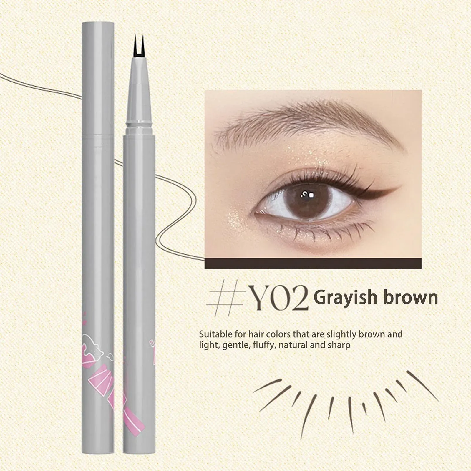 Водостійка Підводка для очей з подвійним наконечником, фото №3