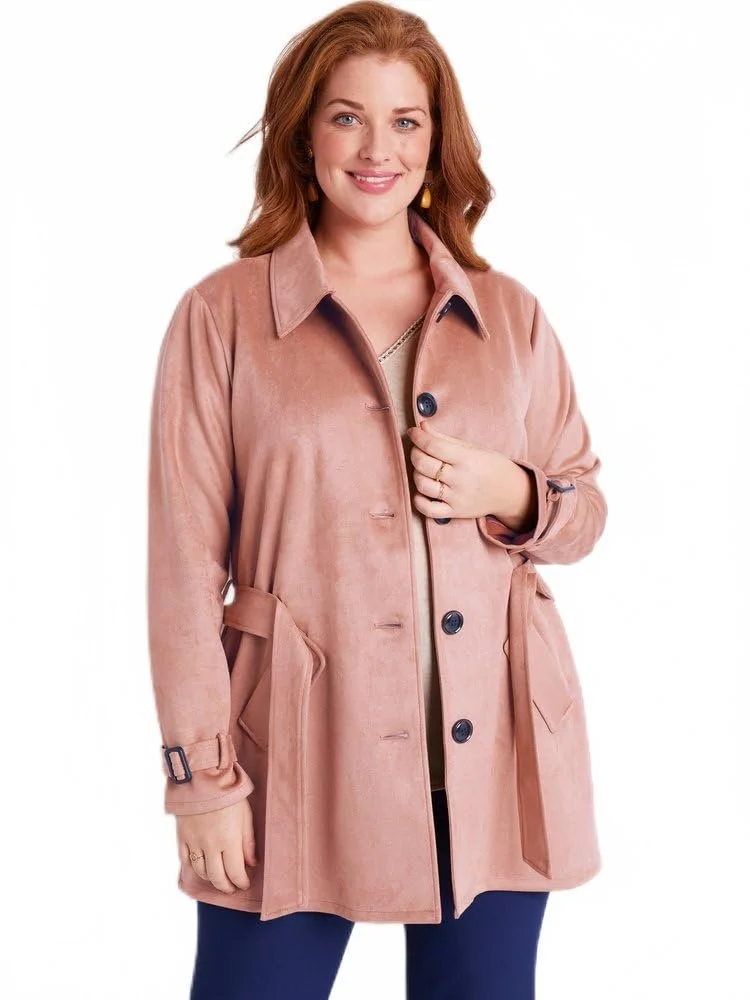 Пальто Afibel из искусственной замши короткое, фото №1