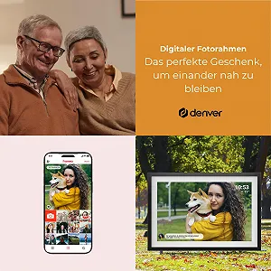 Цифровая фоторамка DENVER Frameo 10.1 дюйма Wi-Fi 16 ГБ IPS Черная synthetic.ua - Фото 1