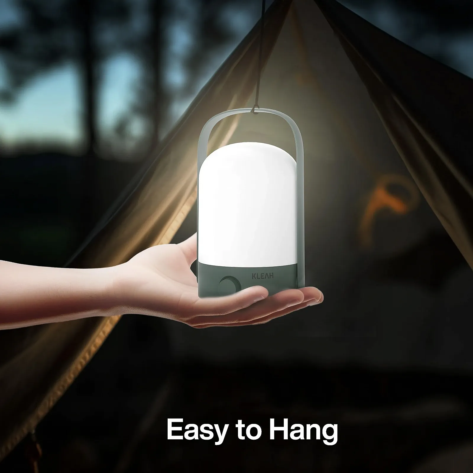 Настільна лампа-ліхтар KLEAH Portable Wireless Lantern Акумуляторна LED Зелена, фото №5