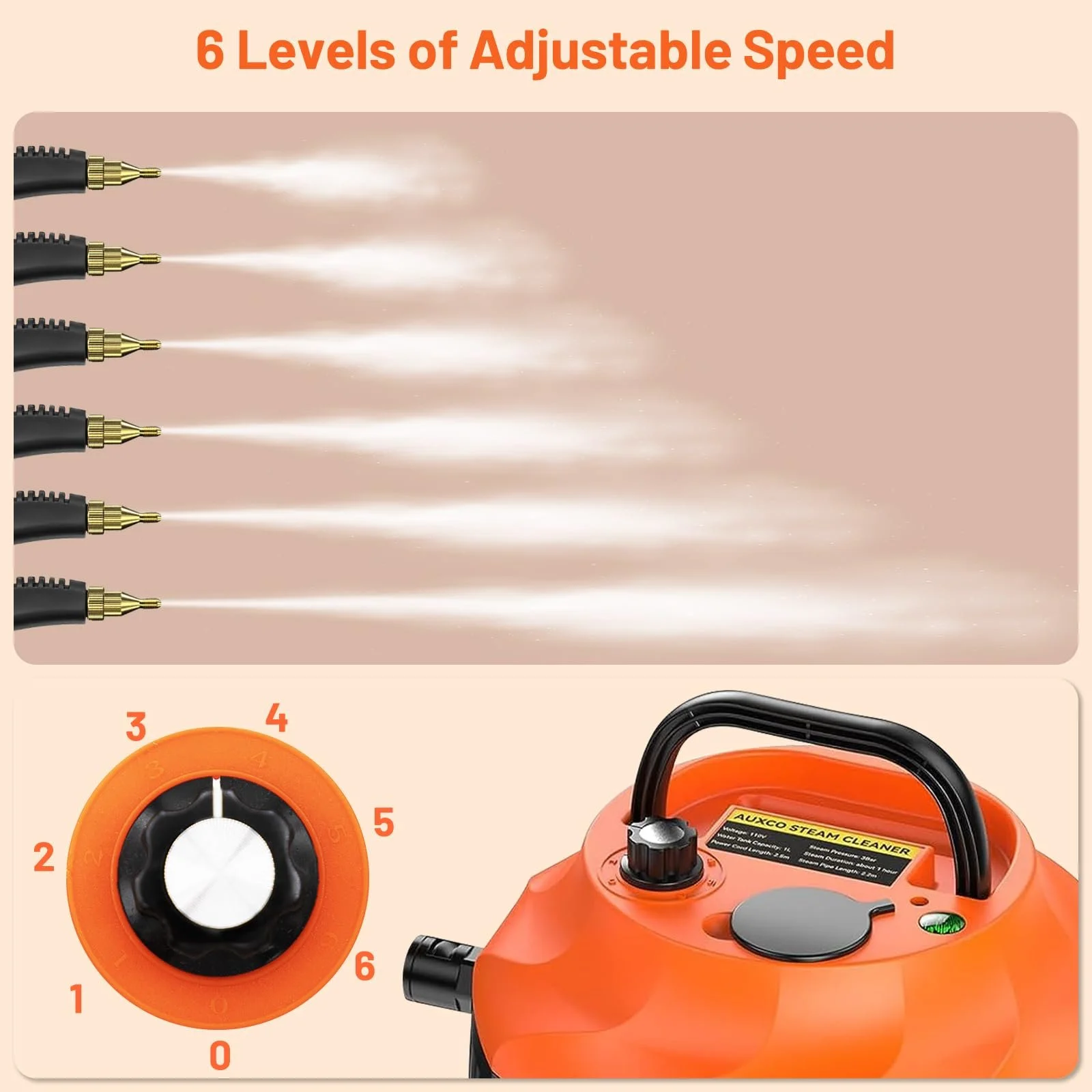 Пароочисник Steam Cleaner 2500 Вт ручний 6 швидкостей 1000 мл (Medium), фото №5