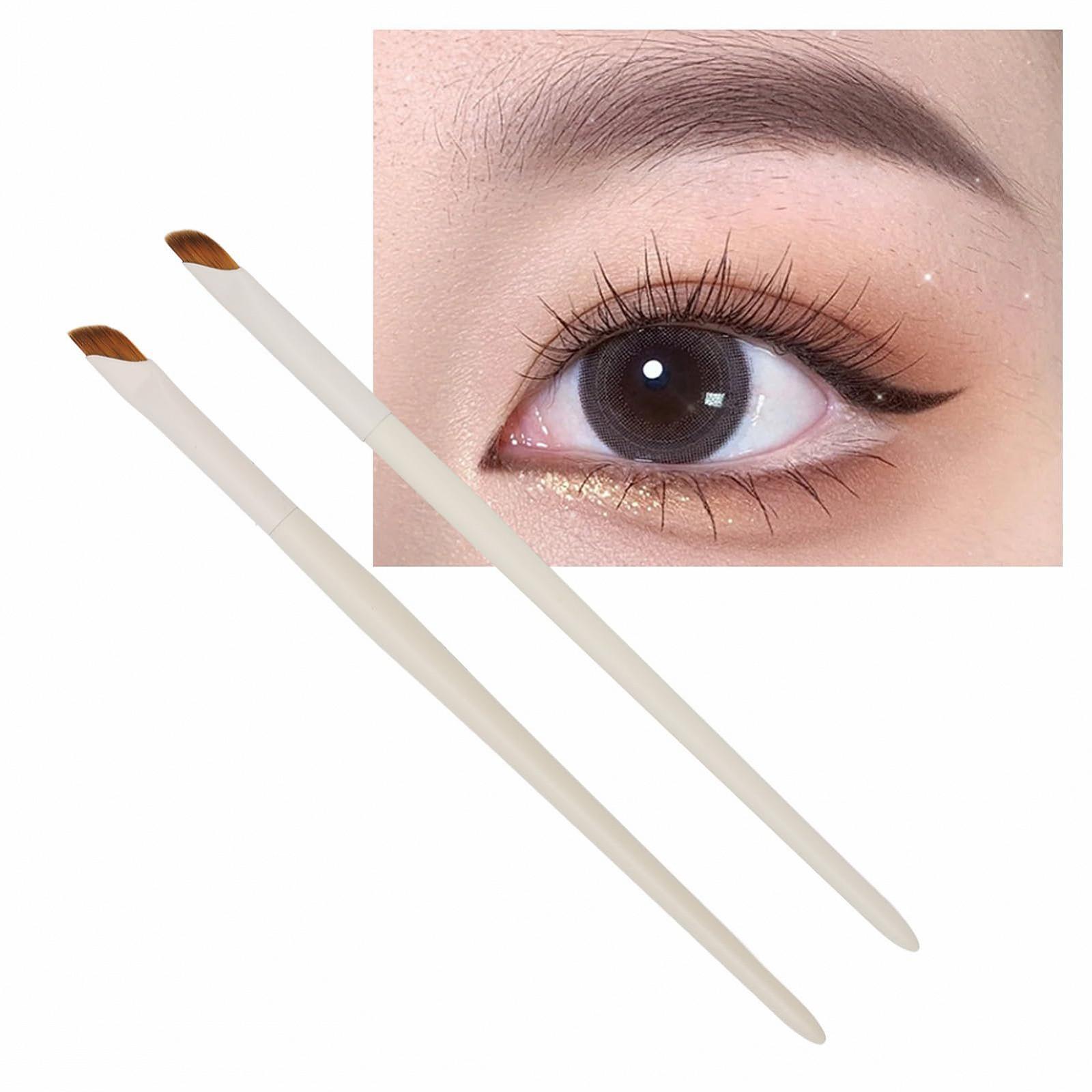 Набір професійних пензлів для макіяжу Eyeliner 2 шт. скошений ультратонкий, фото №3