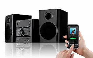 Міні-стереосистема Roxel RCD-250BT Micro Hi-Fi, DVD-програвач, функція караоке, дистанційне керування, бездротове відтворення, FM-радіо, відтворення USB MP3, вихідна потужність 40 Вт RMS synthetic.ua - Фото 1