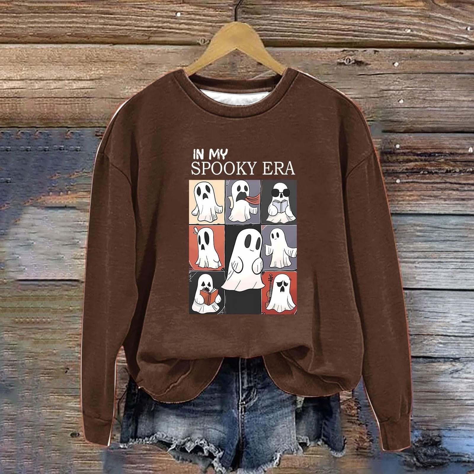 Женский свитшот Generisch Patchwork Leisure Christmas Jumper Family Set Vintage Print V-Neck Halloween Costume Большие размеры, фото №3