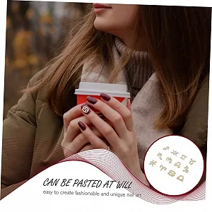 Украшения для ногтей Healvian, 120 шт., знак зодиака, наклейки для ногтей, стразы для ногтей, металлические украшения synthetic.ua - Фото 1