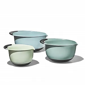 Набір пластикових мисок для змішування OXO Good Grips 3 предмети Cadet Blue Tower Gray Jade - Фото 1