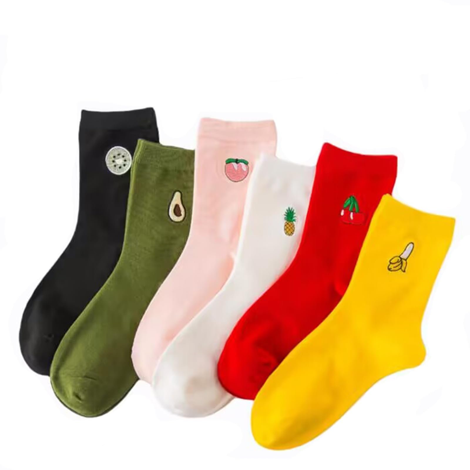 Жіночі шкарпетки Multicolor One Size 6 Pack Crew Tube Socks Бавовна, фото №1