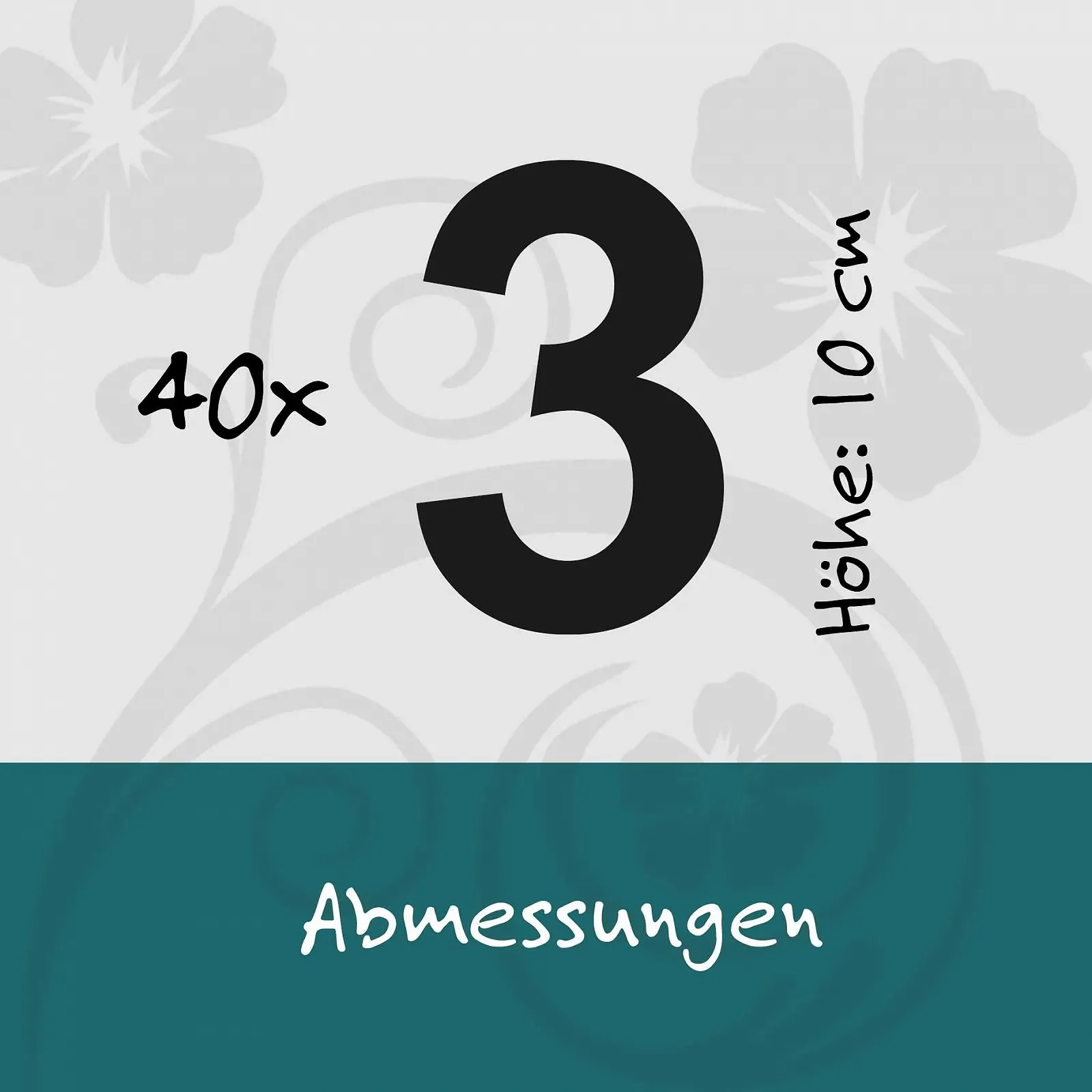 Наклейки на стену kleb-Drauf Цифры 40 шт. Высота 10 см Матовый синий, фото №3