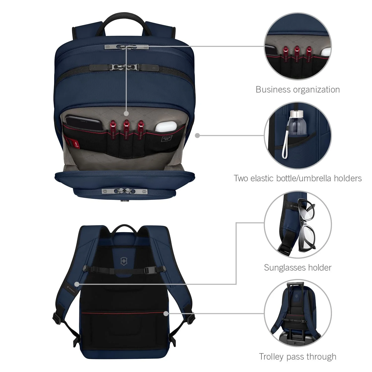 Рюкзак для ноутбука Victorinox Altmont Modern Deluxe 15.6 дюйма Темно-синій, фото №4 Рюкзак для ноутбука Victorinox Altmont Modern Deluxe 15.6 дюйма Темно-синій, фото №4