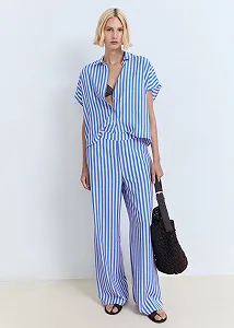 Жіноча блузка MAVI SHORT SLEEVE BLOUSE White Stripe - S synthetic.ua - Фото 1