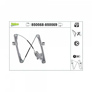 Склопідйомник VALEO 850568 FORD передній лівий - Фото 1