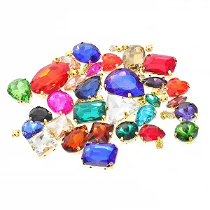 Пришивные кристаллы для ногтей с когтями, 1 набор - Фото 1