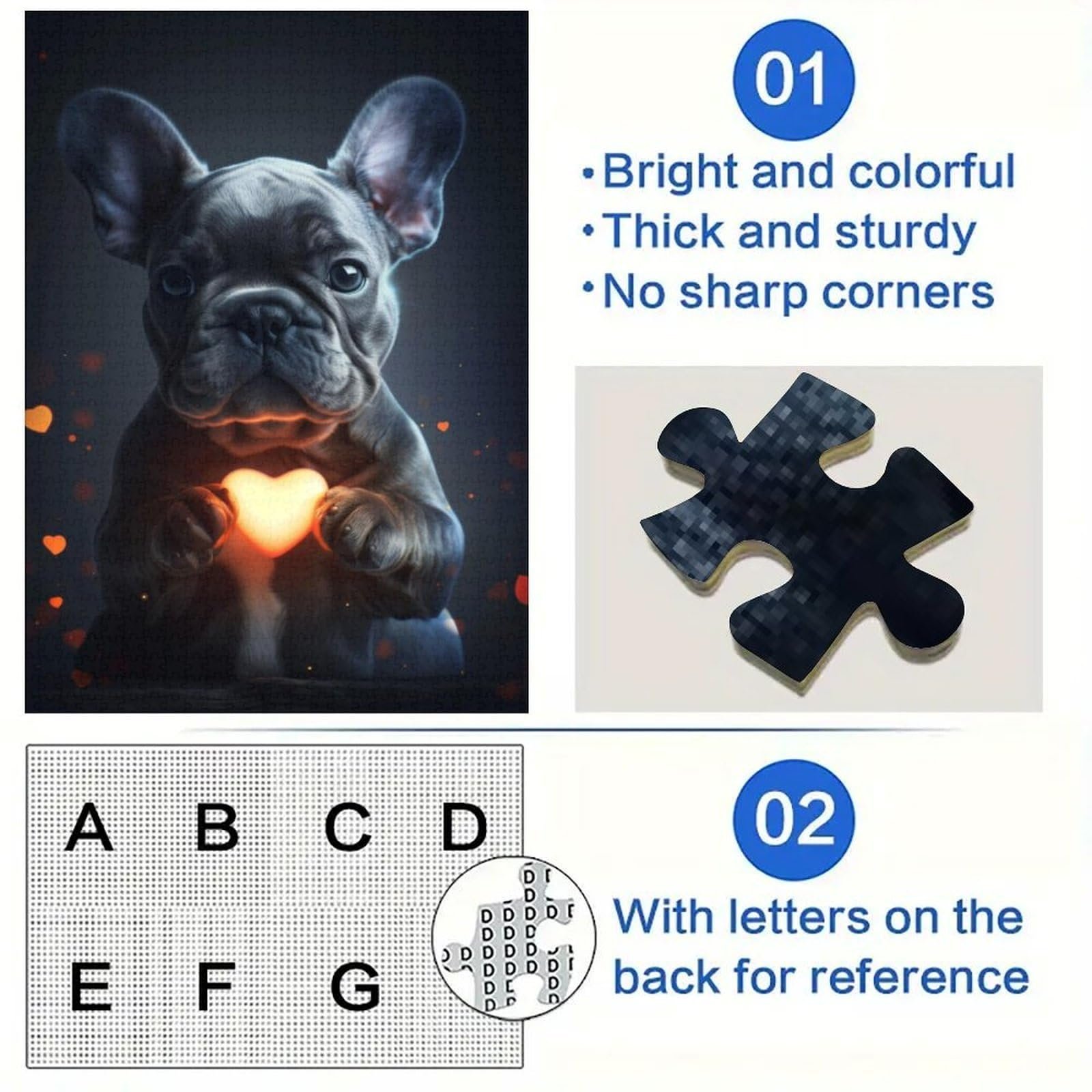 Пазл French Bulldog 1000 деталей (38 x 26 см), фото №2