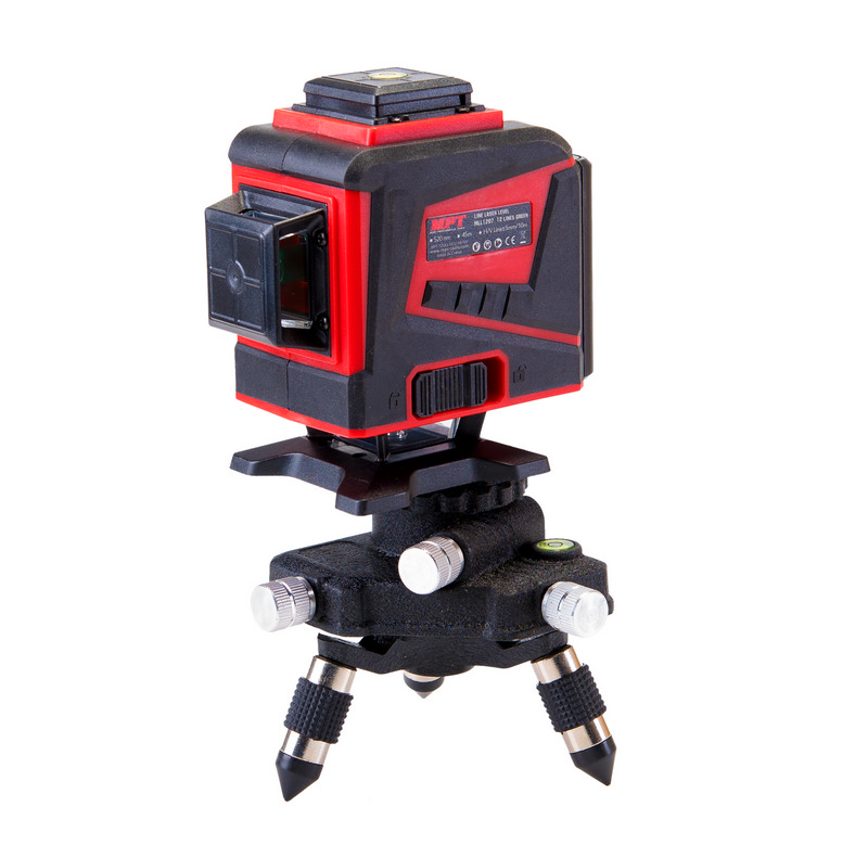 Рівень лазерний MPT 45м ±0,3мм/м 3гол H/V/H V H360°2*V360°±4°GREEN/510нм класII IP54 Li-ion трипод акс MLL1207, фото №3