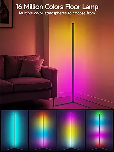 Напольный светильник Tyute LED угловой RGB Smart App Remote Control synthetic.ua - Фото 1
