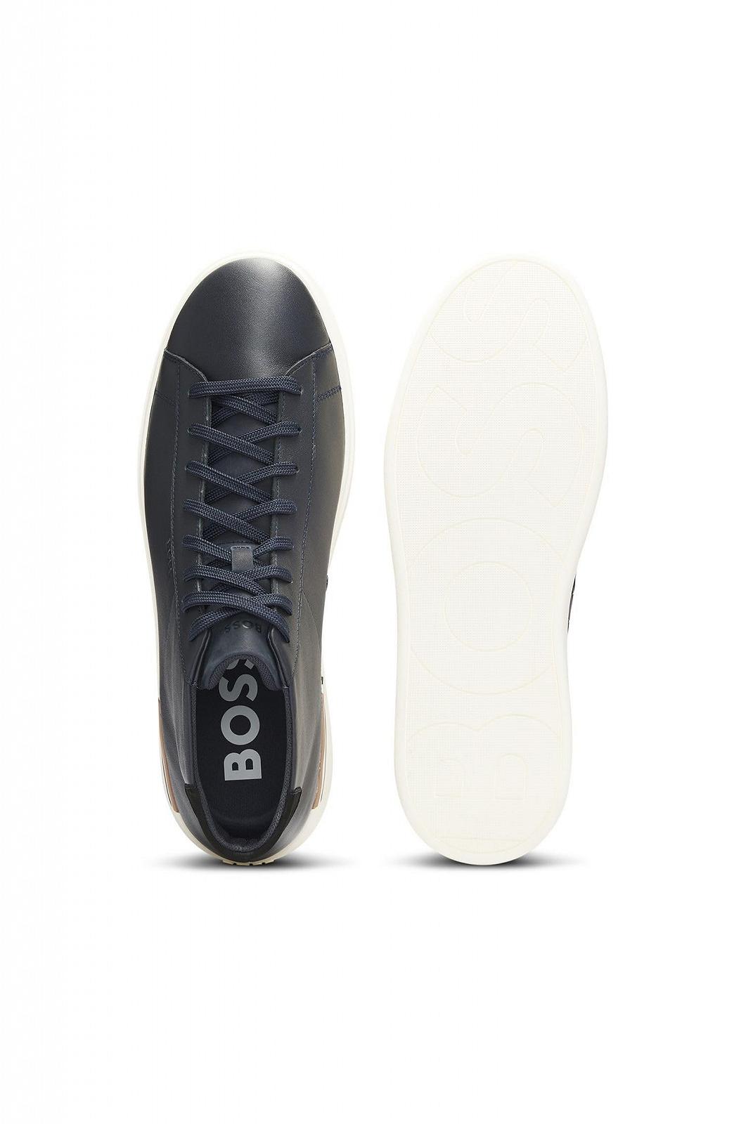 Кросівки BOSS Clint Hito Hightop Signature Stripe Шкіряні, фото №4 Кросівки BOSS Clint Hito Hightop Signature Stripe Шкіряні, фото №4