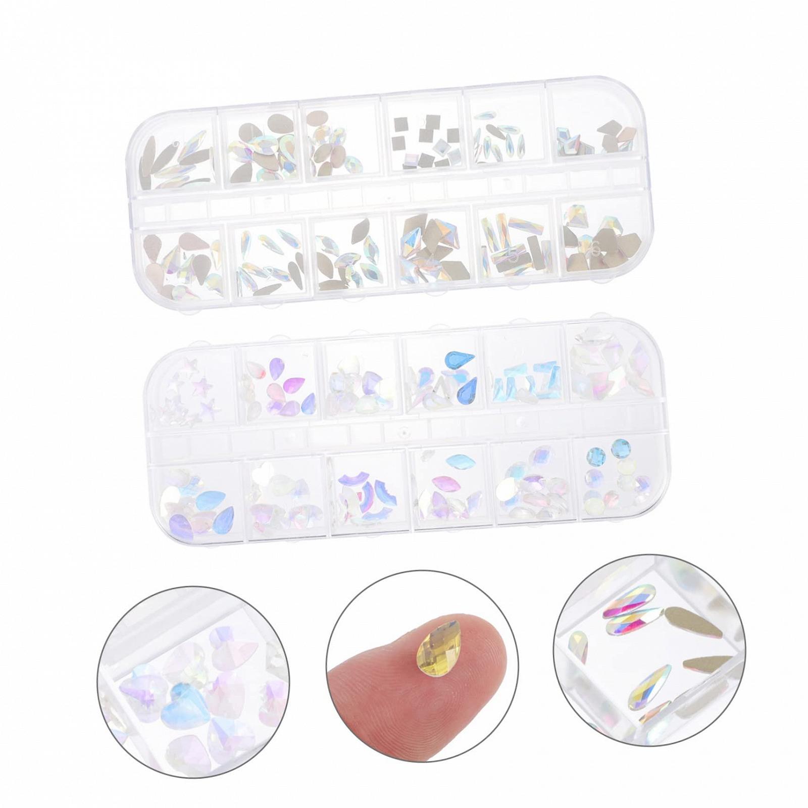 Стрази для нігтів Healvian Boxen Bunte, різнокольорові, для манікюру та особливих випадків, фото №4