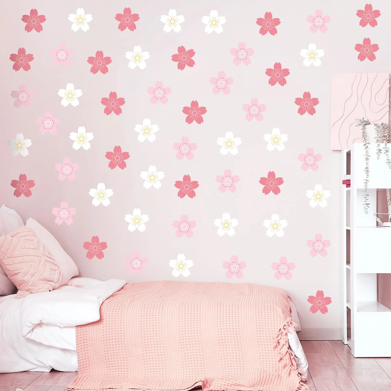 Наклейка на стіну SHUCHING Маргаритки Білі квіти Рожеві квіти Бохо Білий/Рожевий, фото №3 Наклейка на стіну SHUCHING Маргаритки Білі квіти Рожеві квіти Бохо Білий/Рожевий, фото №3