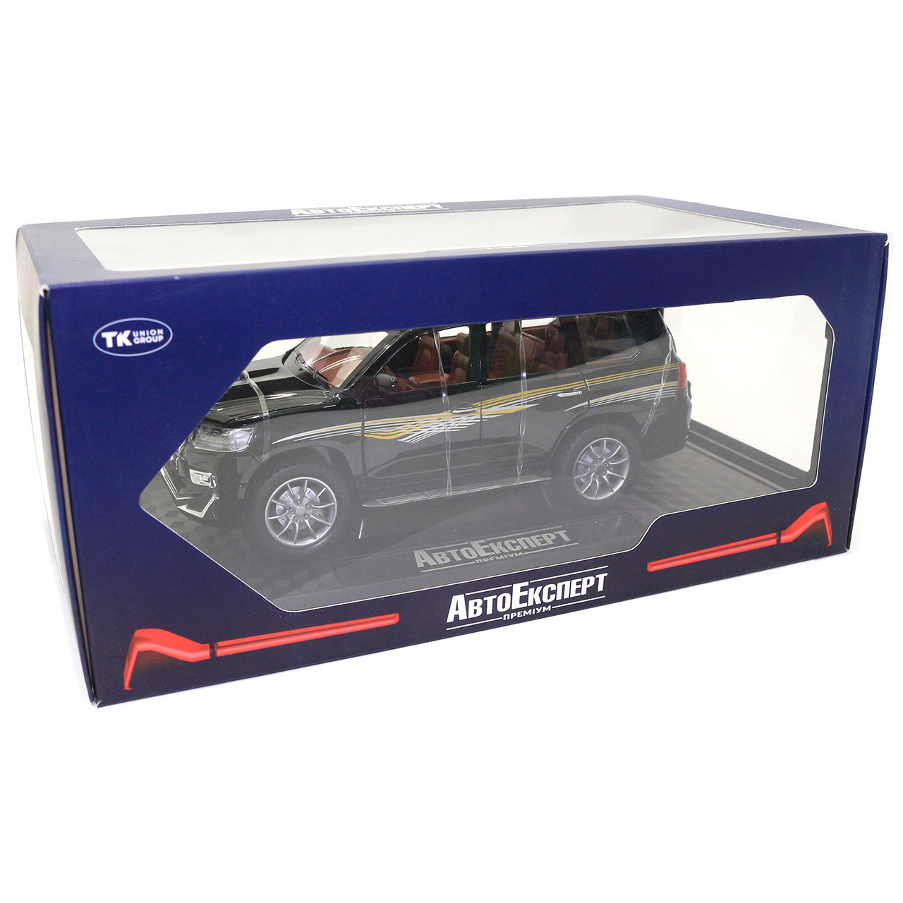 Машинка металлическая Toyota Prado AutoExpert Тойота Прадо джип черный звук свет 21*9*10 см (GT-9147), фото №8