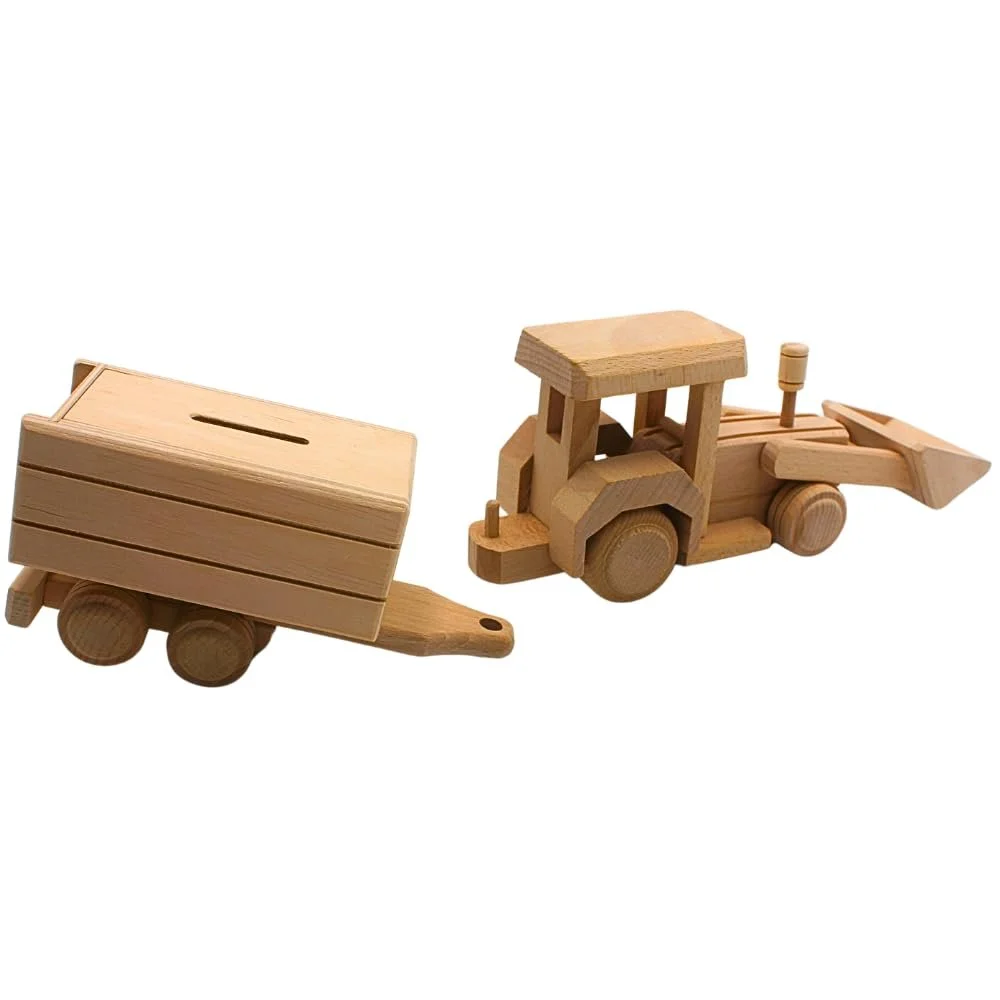 Скарбничка Екскаватор Дерев'яна 42x8x12 см, фото №5