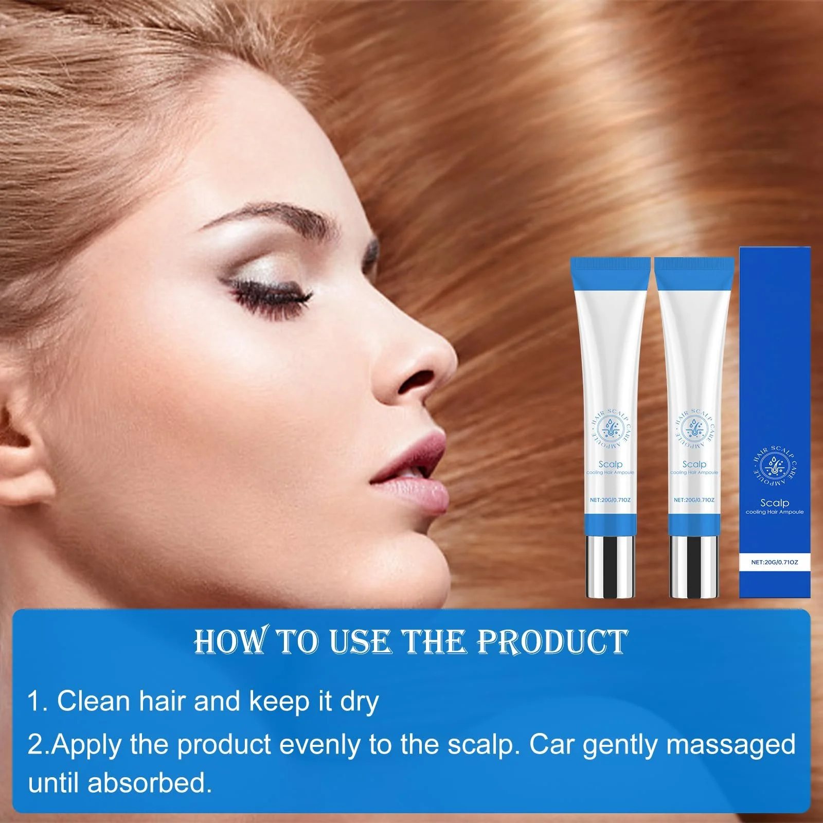 Ампула для волосся Scalphy, 2 шт, сироватка для волосся з роликовим аплікатором, фото №6