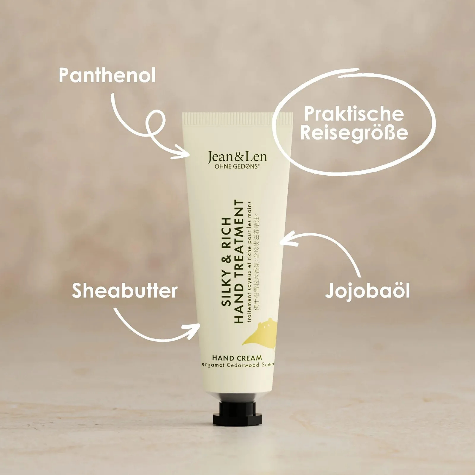 Крем для рук Jean & Len Mini Silky & Rich Bergamot & Cedarwood, 30 мл, фото №3