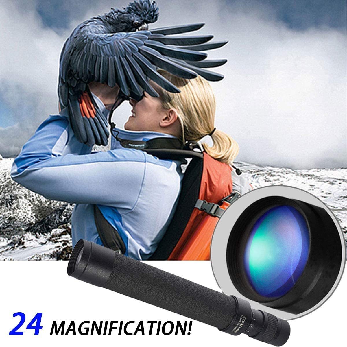 Монокуляр QHYTL 8-24 x 40 Водонепроникний з адаптером для телефона та штативом, фото №5