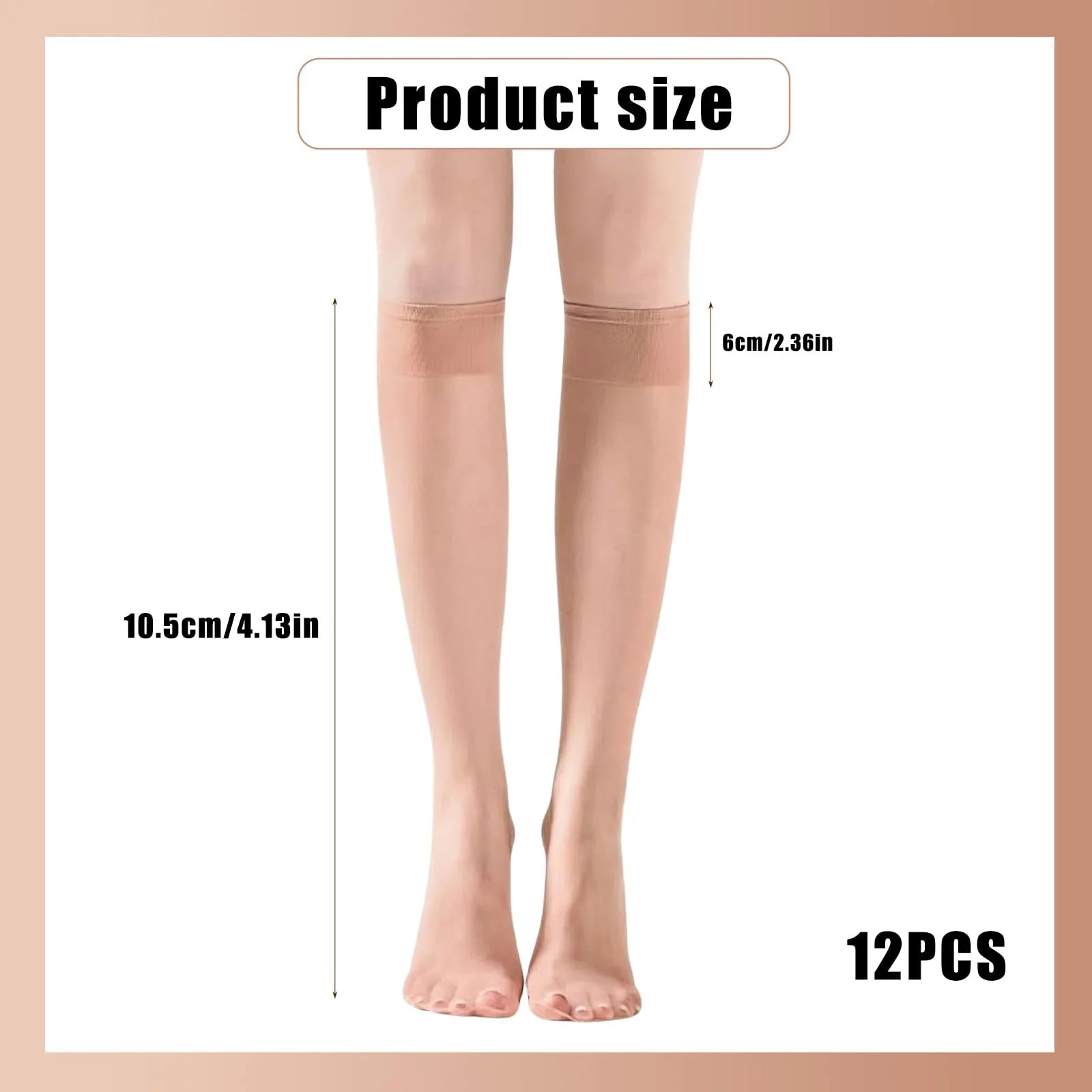 Шкарпетки гольфи жіночі з нейлону 12 пар, Універсальний розмір, фото №2 Шкарпетки гольфи жіночі з нейлону 12 пар, Універсальний розмір, фото №2