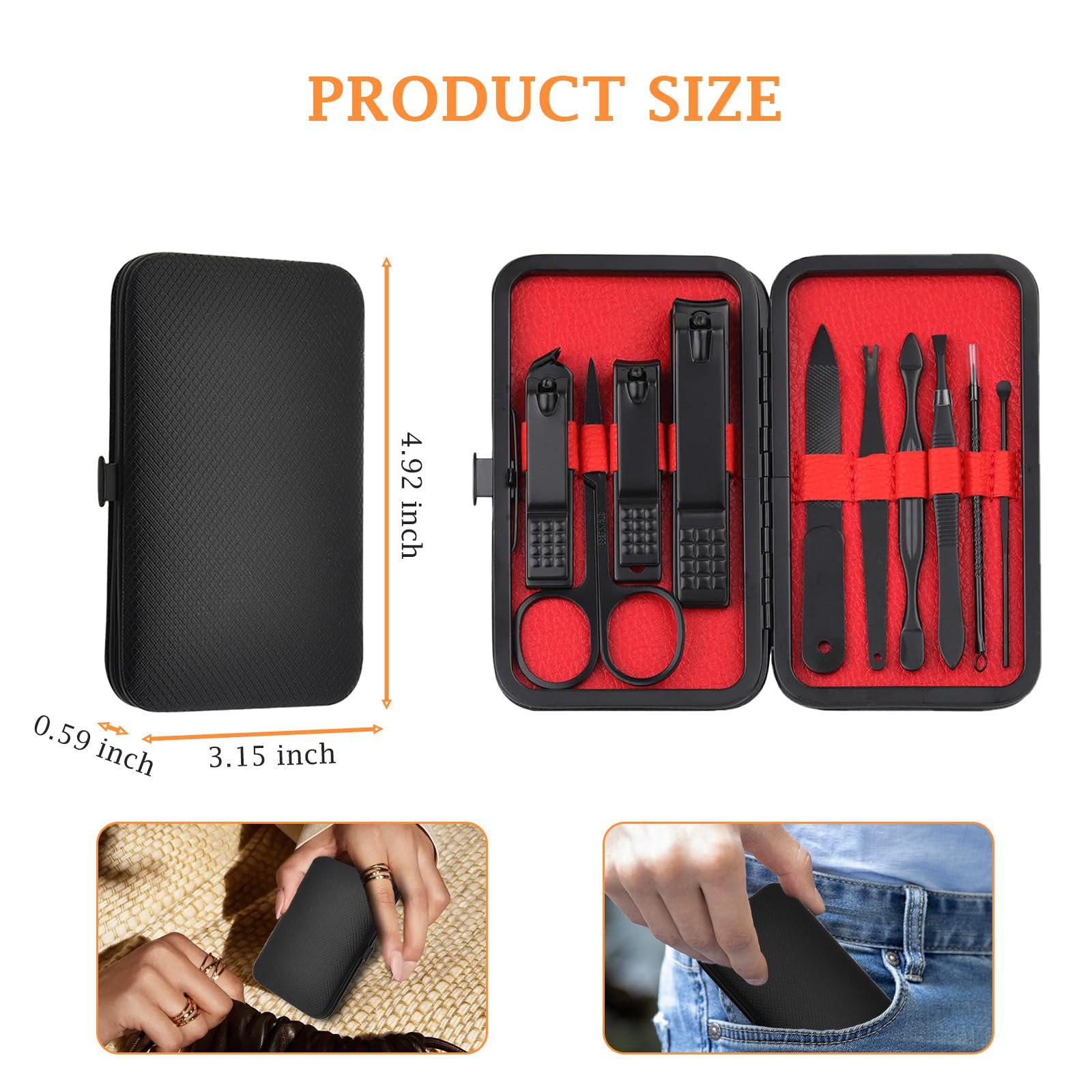 Набір для манікюру Жіночий 10 предметів з нержавіючої сталі з шкіряним чохлом, фото №2 Набір для манікюру Жіночий 10 предметів з нержавіючої сталі з шкіряним чохлом, фото №2